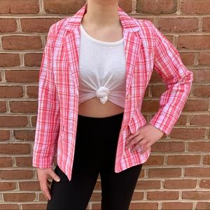 Sexy gingham / seersucker blazer. size small